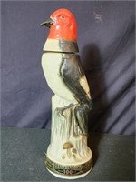 1969 Jim Beam Trophy Red Bird Mushrooms Decanter