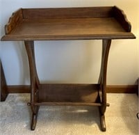 Carved Serving Table. Measures 21 1/2” x11