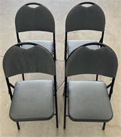 (5) Nice Black Folding Metal Chairs