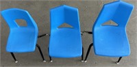 (3) Blue Children’s Chairs