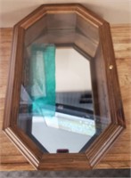 Small Wall Mirrored Curio & Glass Shelves
