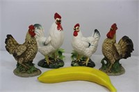 Vintage Homco & Napcoware Ceramic Rooster & Hens