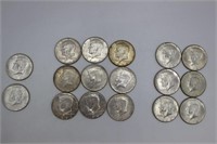 1965, 1966 & 1968 Kennedy Half Dollars