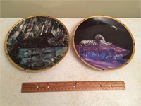 Lot of 2 Crystal Hunter Plate Collection Plates