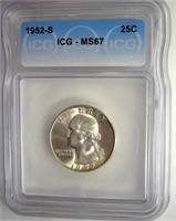 1952-S Quarter ICG MS67 LISTS $185