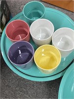 Portable picnic plates, bowls, cups