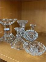 Lot of crystals candleholder