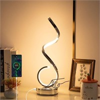 Modern Spiral LED Table Lamp, 22W Dimmable...