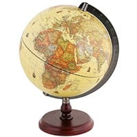 Exerz 25cm Antique Globe With A Wood Base -