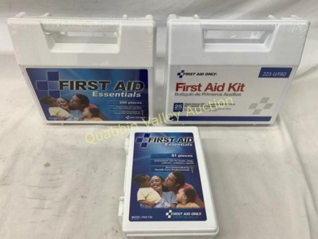 3 BRAND NEW FIRST AID KITS
