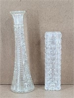 Prescut Glass Block Pattern Vases