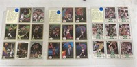 3 Pages of NBA Trading Cards