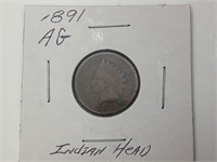 1891 US Indian Head One Cent