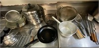 Cooking Pots & Double strainer, kitchen utensils