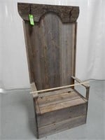 Handcrafter barnwood hall tree with bench storage