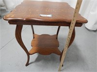 Antique parlor table; approx. 23 1/2" square tabl