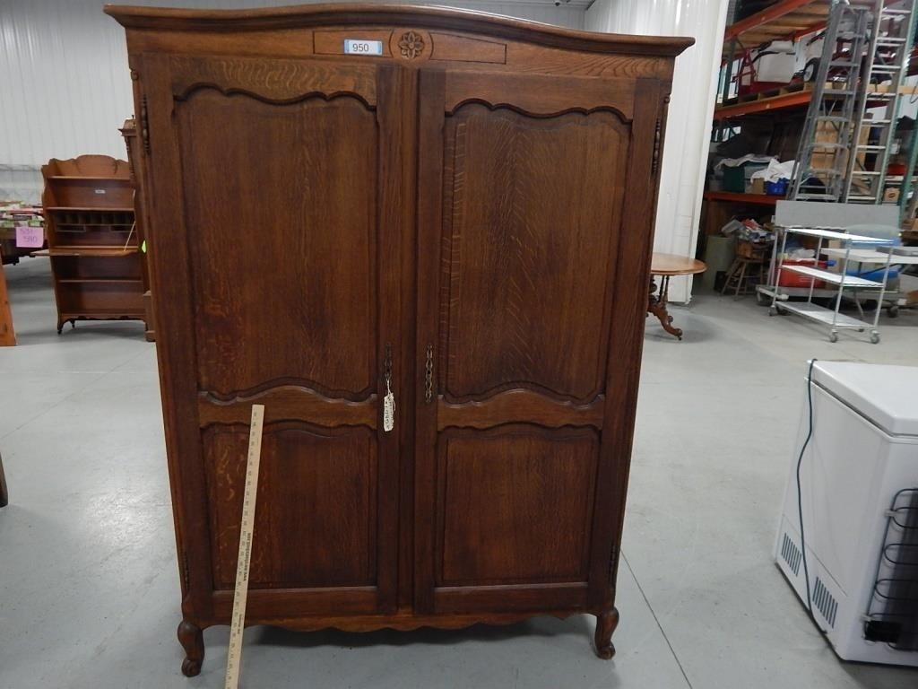 Antique wardrobe; approx. 50" W x 72" H x 21" D