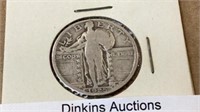 1925 standing liberty silver quarter found metal