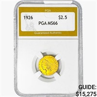 1926 $2.50 Gold Quarter Eagle PGA MS66