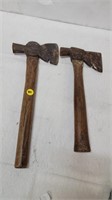 2 EARLY ROOFING HANDLES