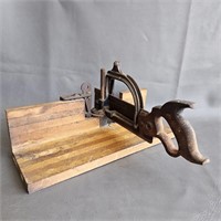 Wards Miter Box Frame w/Small Saw -Antique Tool