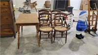(4) Chairs and Folding Table