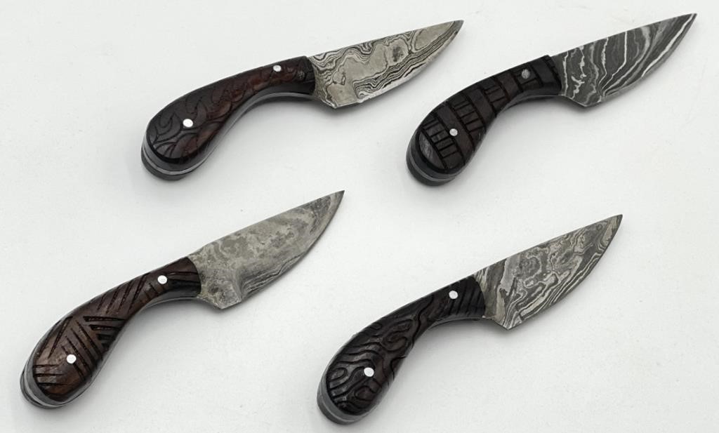 Handmade Damascus Steel Blade Skinner Knife (4)