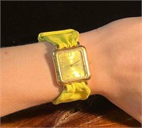 Joan Rivers Classic Quartz Watch Yellow Leather Ba