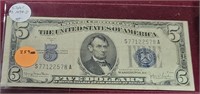 1934-D U.S. $5 SILVER CERTIFICATE