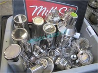 LOT, BIN OF ASST MARTINI SHAKER PARTS & ACC