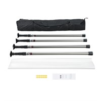 VEVOR Dust Barrier Poles, 12 Ft Poles with 4 Teles