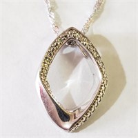 $160 Silver Diamond Necklace