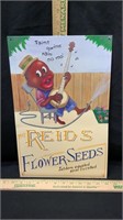 Reid’s Flower Seeds Advertising Tin Sign
