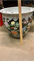 Large Oriental Flower Pot 18 wide by 16 tall