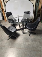 Glass Table with 4 Chairs - Read Details