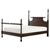 1 Classic Design Wood Queen Bed Solid Wood