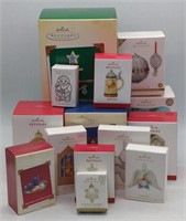 (DD) Keepsake Ornaments in Boxes. 12 inch largest