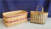 Pair Hand-Crafted Designer Baskets