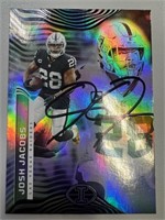 Raiders Josh Jacobs Signed Card with COA