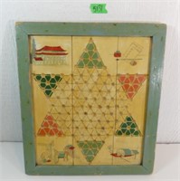 Vintage Chinese Checker Board 16 x 18
