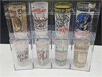 8 Kentucky Derby Glasses in Display Boxes