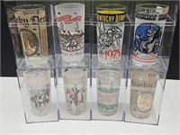 8 Kentucky Derby Glasses in Display Boxes