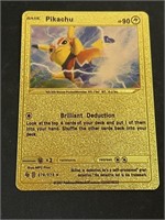 Pikachu Gold Foil Pokémon Card