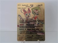 Pokemon Card Rare Gold Garevoir & Sylveon GX