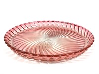 Baccarat Depose Rose Tiente Round Glass Tray