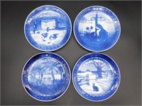 ROYAL COPENHAGEN PLATES SET OF 4 VINTAGE ANTIQUE