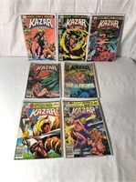 7 Kazar The Savage Comic Books #1-9