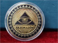 Freemason Colorized Coin