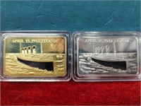 Titanic Gold&Silver Plated Bars