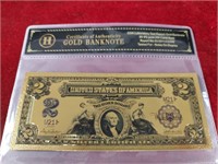 $2 Golden Banknote